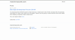 Desktop Screenshot of marcinmazurek.com